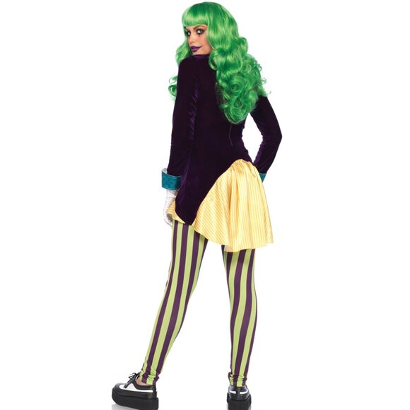 Wicked Trickster Women’s Halloween Costume – 2 Piece Sequin Velvet Jacket & Stri - Picture 2 of 2